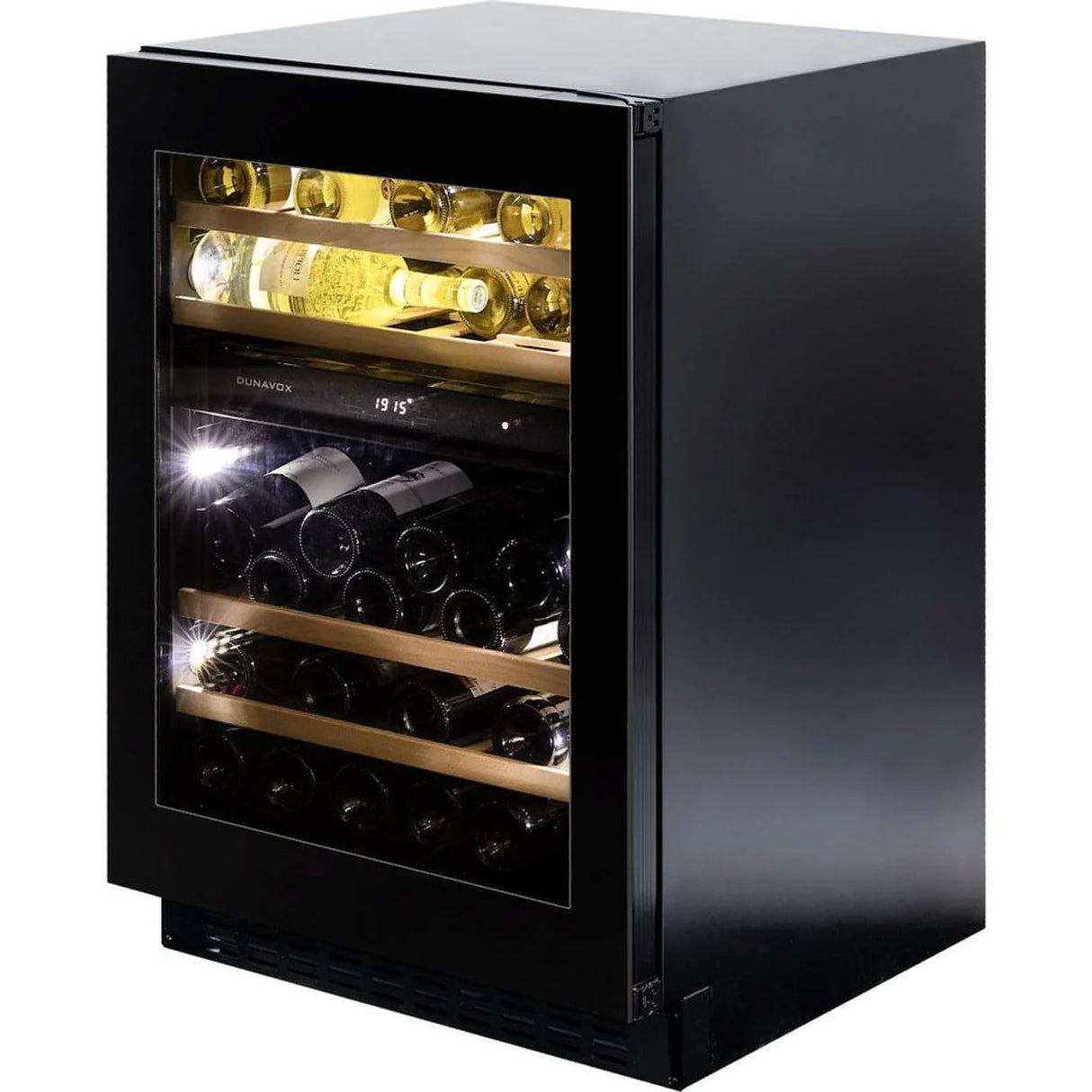 Dunavox Flow 45 Bottle 2-Temperature Built-In Undercounter Wine Cabinet - Black DAUF-45.125DB.TO
