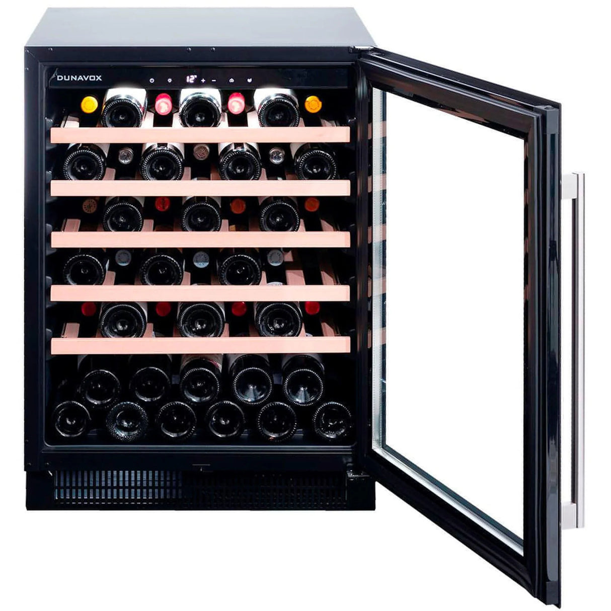 Dunavox Flow 46 Bottle Single Temperature Built-In Undercounter Wine Cabinet - Black DAUF-46.138B