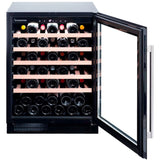 Dunavox Flow 46 Bottle Single Temperature Built-In Undercounter Wine Cabinet - Black DAUF-46.138B