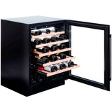Dunavox Flow 46 Bottle Single Temperature Built-In Undercounter Wine Cabinet - Black DAUF-46.138B