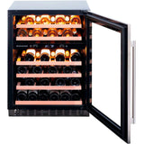Dunavox Flow 46 Bottle 2-Temperature Built-In Undercounter Wine Cabinet - Stainless Steel DAUF-46.145DSS