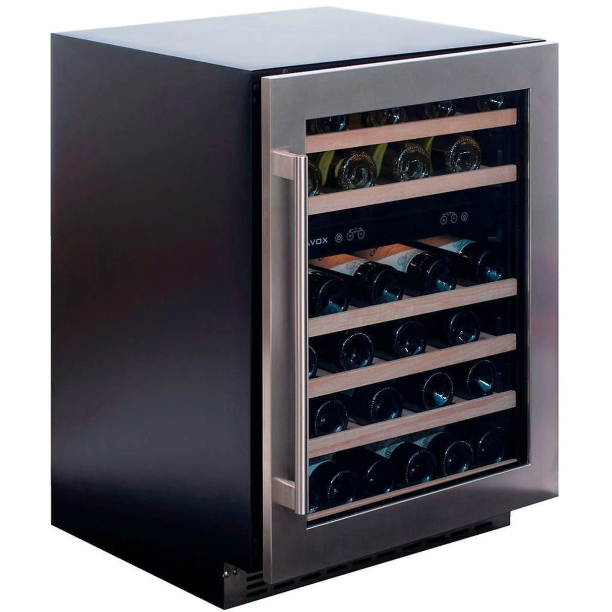 Dunavox Flow 46 Bottle 2-Temperature Built-In Undercounter Wine Cabinet - Stainless Steel DAUF-46.145DSS