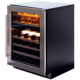 Dunavox Flow 46 Bottle 2-Temperature Built-In Undercounter Wine Cabinet - Stainless Steel DAUF-46.145DSS