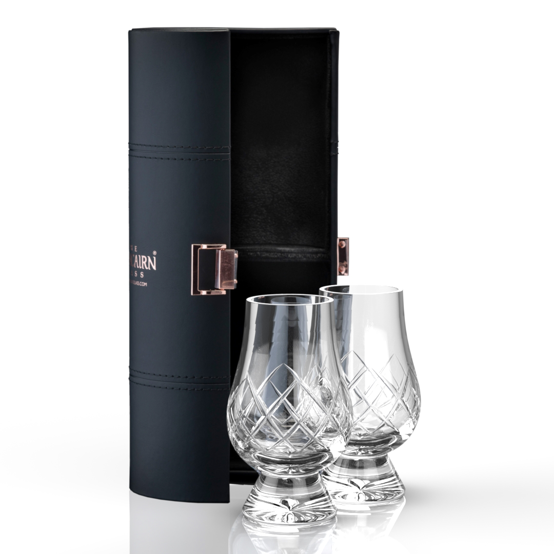 The Glencairn Official Cut Crystal Whisky Glass - Set of 2 (Travel Case)