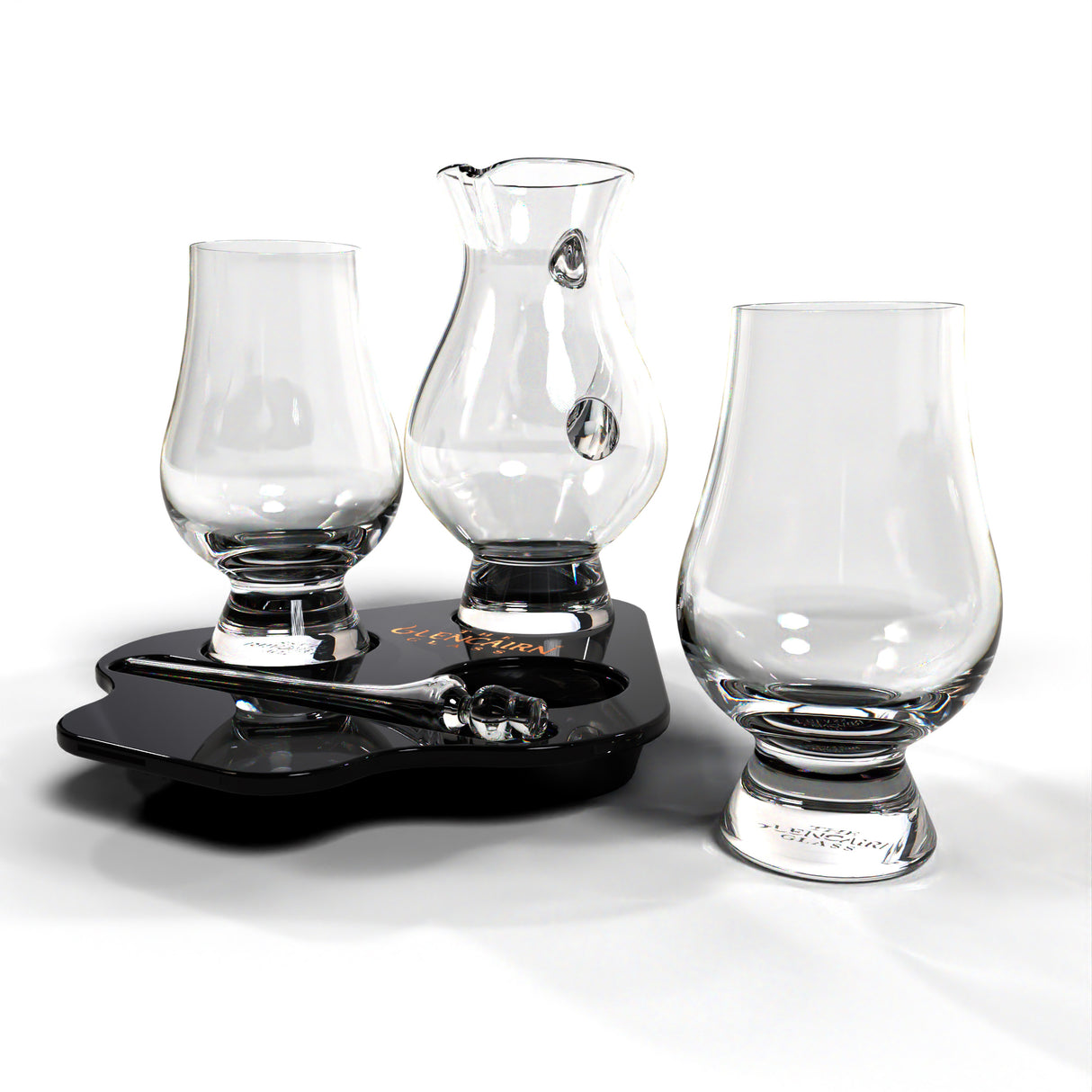 The Glencairn Official Whisky Glass, Whisky Jug and Pipette Flight Tray - 2 Glasses, 1 Jug & 1 Pipette