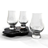 The Glencairn Official Whisky Glass & Pipette Flight Tasting Tray - 3 Glasses, 1 Pipette