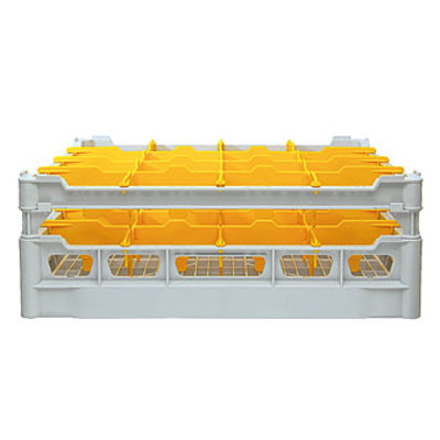 Fries Glass Washer Tray 500 x 500mm - 16 Glasses - 113mm Cell