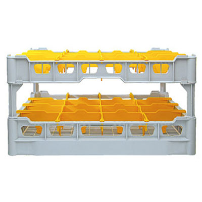 Fries Glass Washer Tray 500 x 500mm - 16 Glasses - 113mm Cell