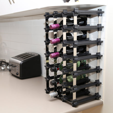 NOOK 50/60 Bottle Self-Assembly Wine Rack - Black