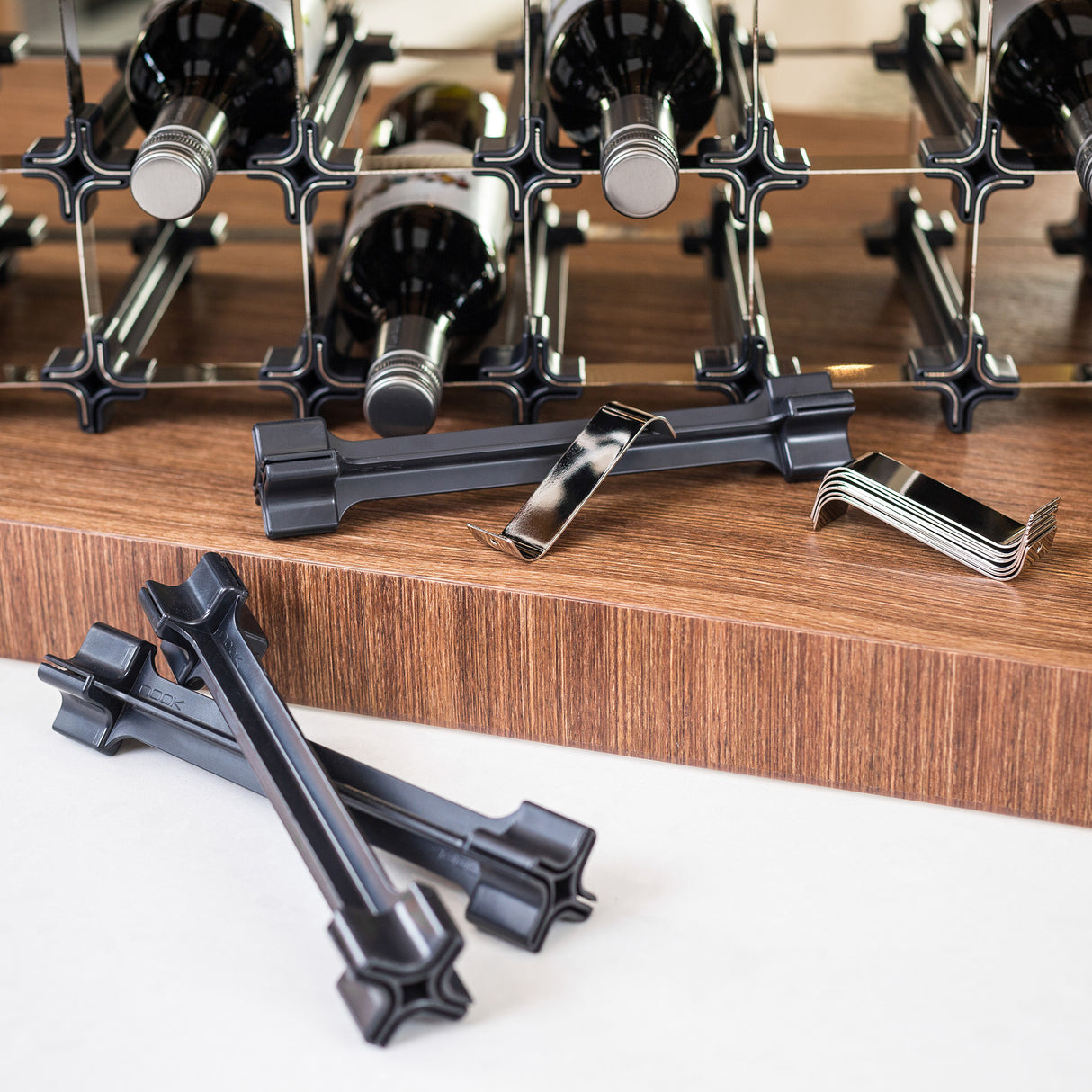 NOOK 50/60 Bottle Self-Assembly Wine Rack - Black