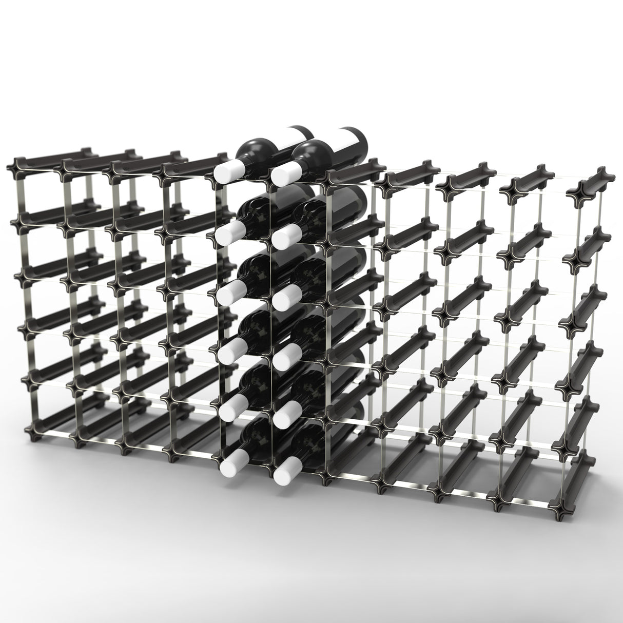 NOOK 50/60 Bottle Self-Assembly Wine Rack - Black