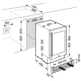 Liebherr GrandCru 46 Bottle Single Temperature Undercounter Wine Cabinet - UWKes 1752