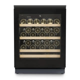 The Liebherr Vinidor UWgb 3631 is a single temperature undercounter wine cabinet with a black glass door and three wooden shelves for horizontal bottle storage—ideal for ageing up to 44 bottles.