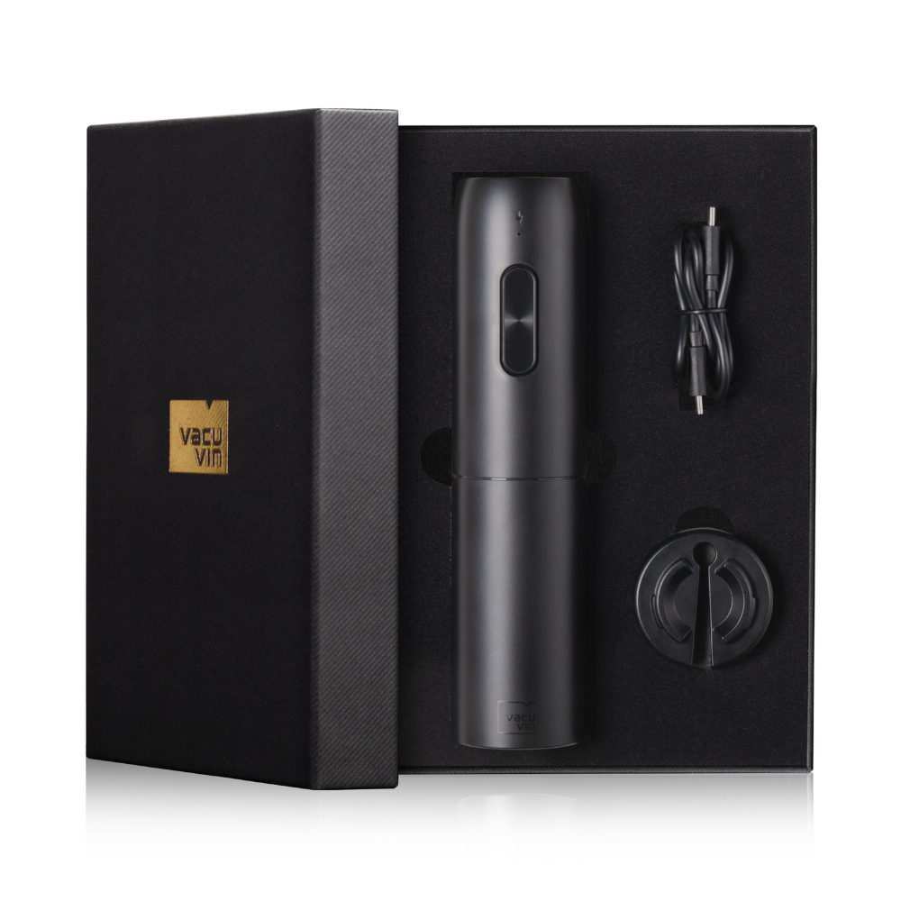 Vacu Vin Electric Corkscrew & Wine Opener - Black