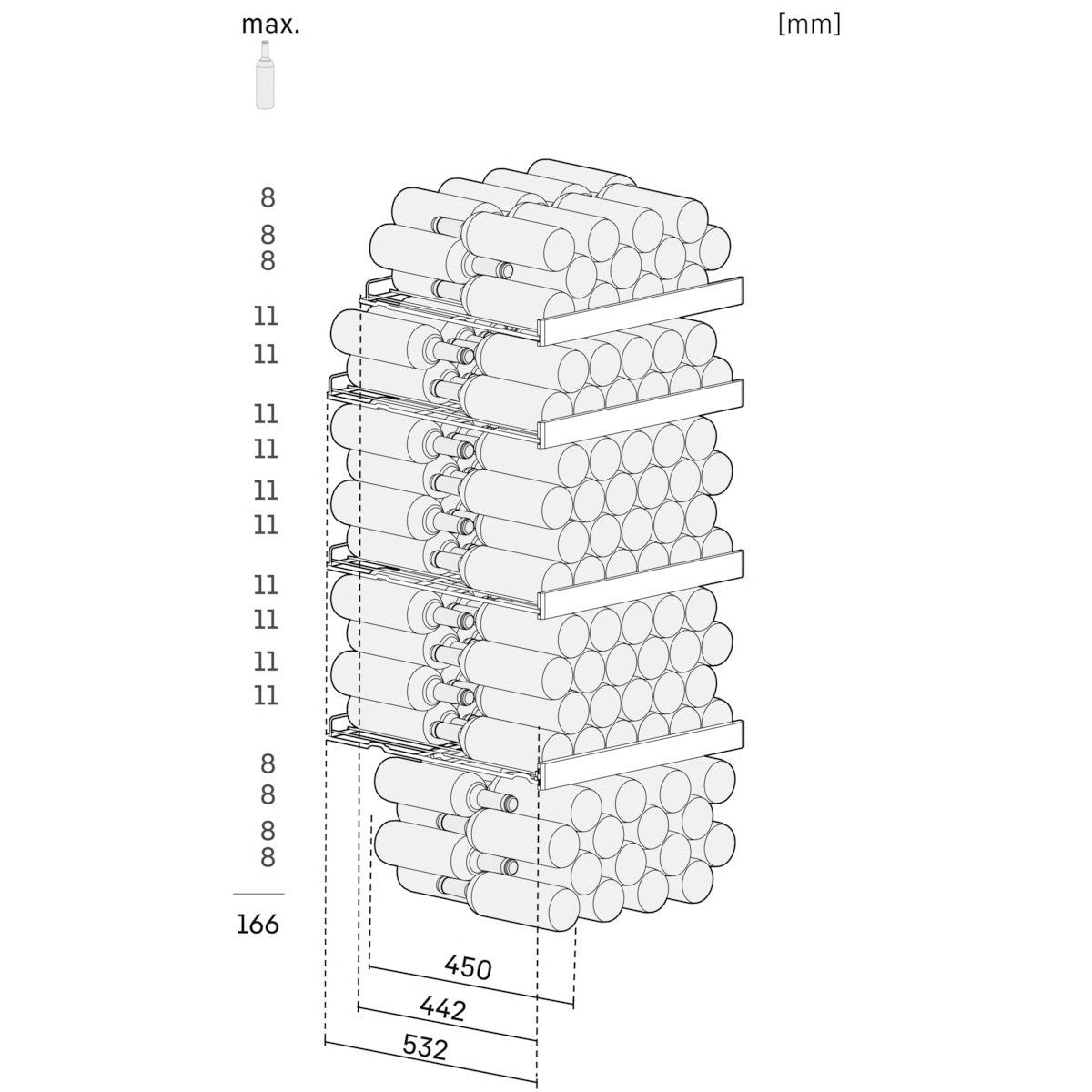 Liebherr GrandCru 166 Bottle Single Temperature Freestanding Wine Cabinet - WPbl 4601