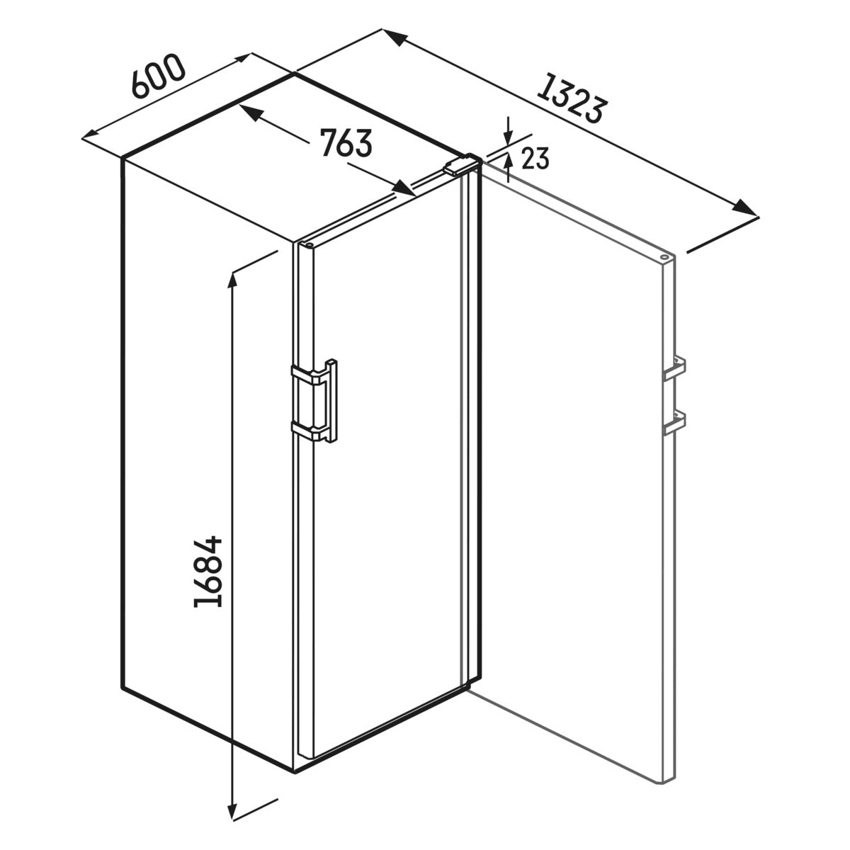 Liebherr GrandCru Selection 196 Bottle Single Temperature Freestanding Wine Cabinet - WPbli 5031