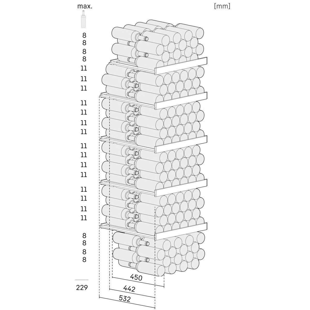 Liebherr GrandCru Selection 229 Bottle Single Temperature Freestanding Wine Cabinet - WPbli 5231