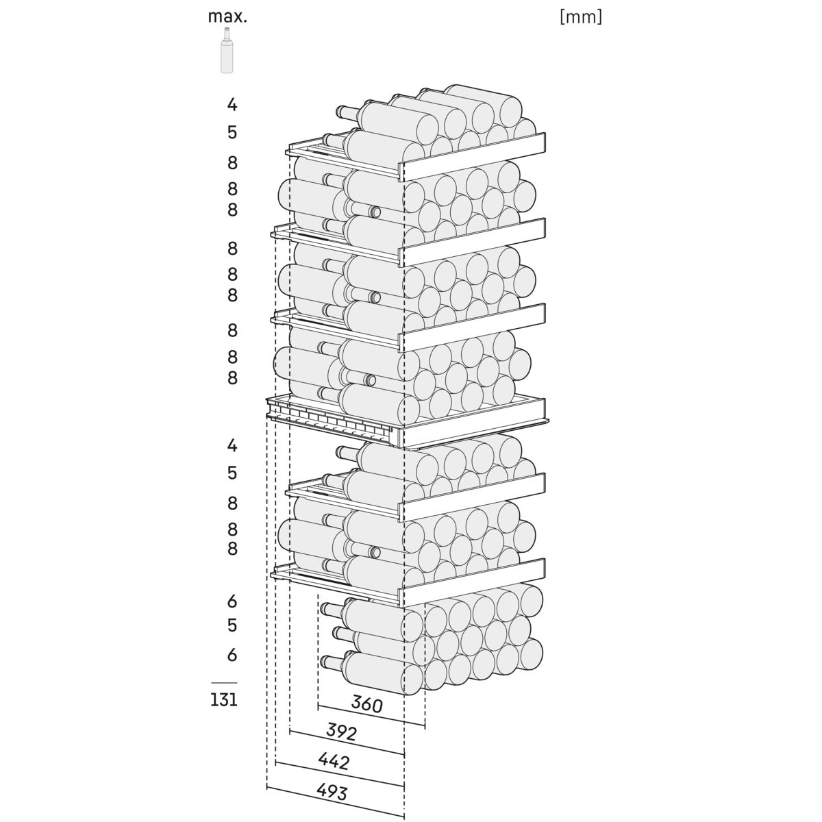 Liebherr Vinidor 131 Bottle Multi Temperature Freestanding Wine Cabinet - WPbsi 5052