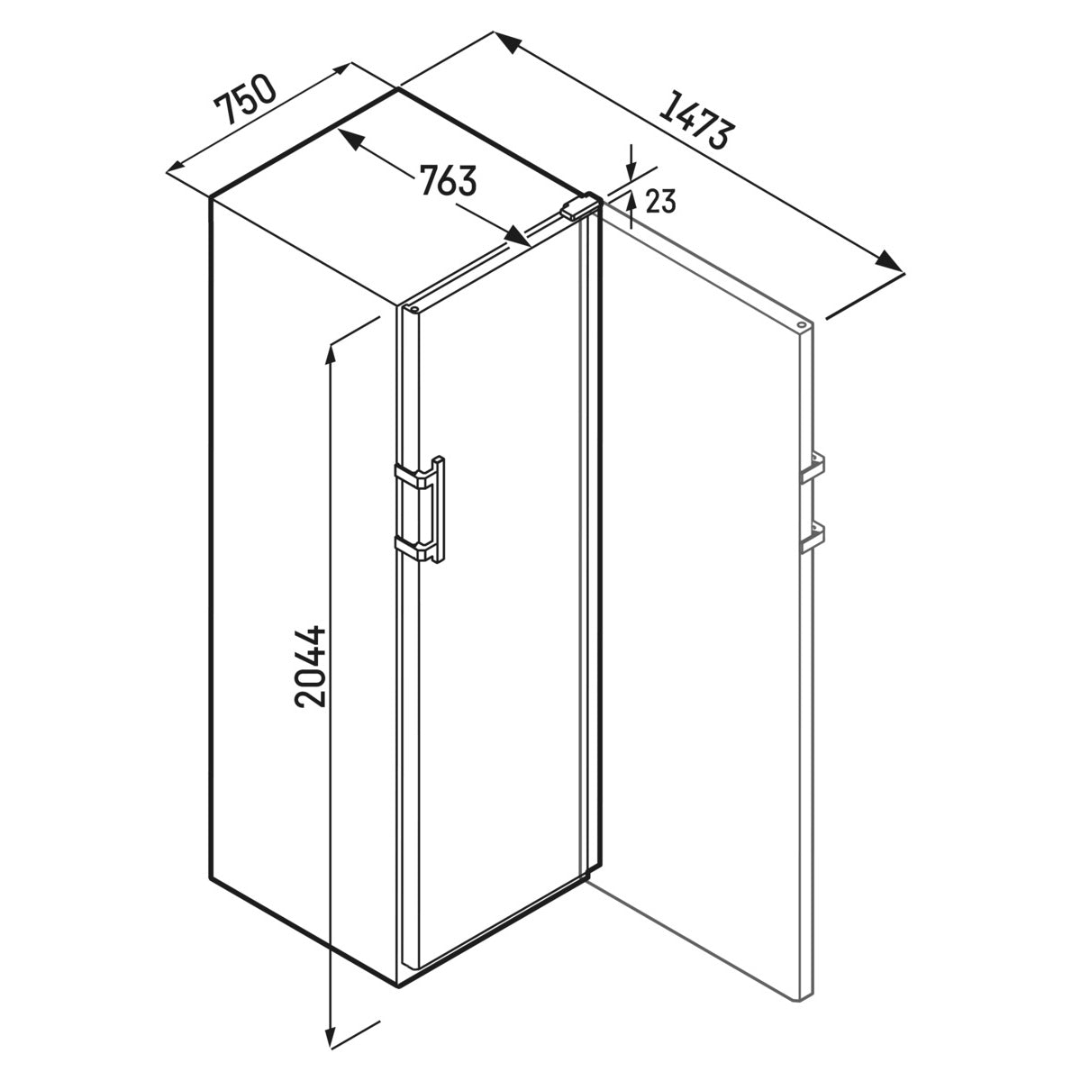 Liebherr GrandCru Selection 324 Bottle Single Temperature Freestanding Wine Cabinet - WSbli 7731