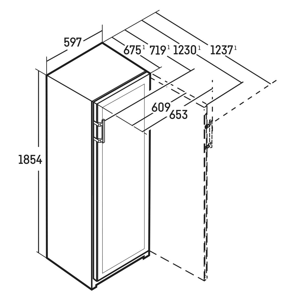 Liebherr Vinidor 155 Bottle Multi Temperature Freestanding Wine Cabinet - WSbsi 5252