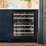 Caple Classic 16 Bottle 2 Temperature Undercounter Wine Cabinet - Black Steel Wi6135BS