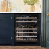 Caple Sense 46 Bottle 2 Temperature Undercounter Wine Cabinet - Black Glass Wi6136BG