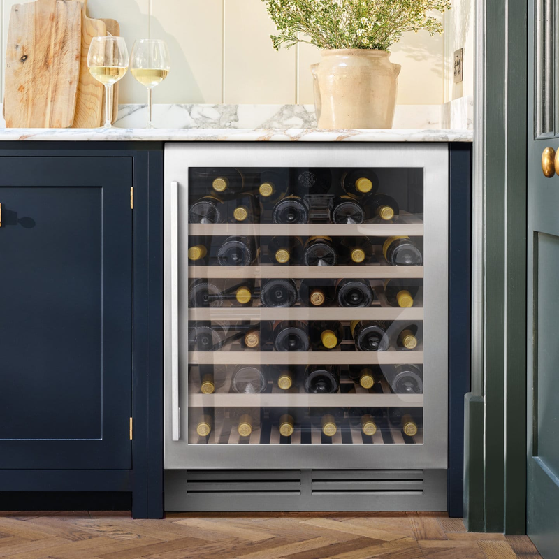 Caple Wine Cabinet Classic Single Temperature Undercounter Stainless Steel Wi6142