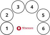 Wineware Wine Tasting Mat - 6-Glass Format (A4)