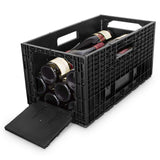 ISOCO Wine Box Wine Storage - 6 Boxes (72 Bottle Capacity - 12 Bottles per Box)