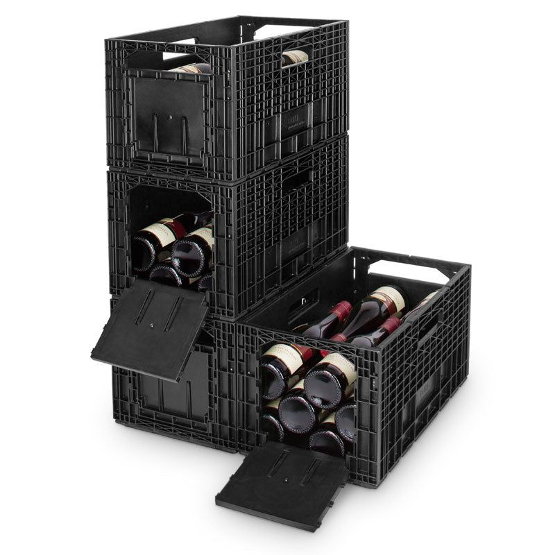 ISOCO Wine Box Wine Storage - 6 Boxes (72 Bottle Capacity - 12 Bottles per Box)
