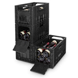 ISOCO Wine Box Wine Storage - 6 Boxes (72 Bottle Capacity - 12 Bottles per Box)