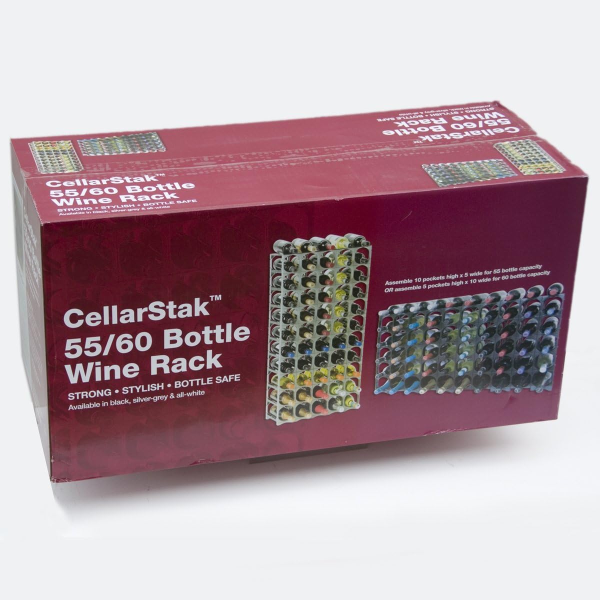 CellarStak 55 / 60 Bottle Plastic Wine Rack - Black