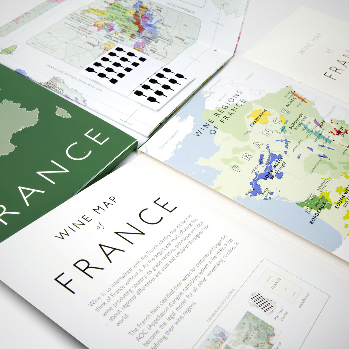 De Long’s Wine Map Collection - 12 Wine Region Maps - Bookshelf Edition