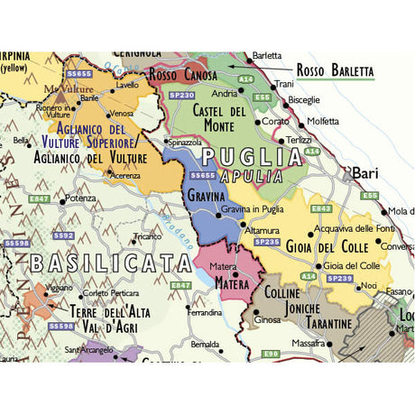 De Long’s Wine Map of Italy - Wine Regions