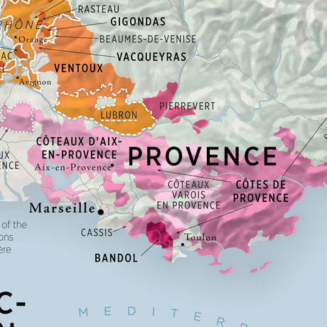 De Long 's Vino One Series Wine Map Of France