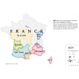 De Long’s Wine Map of France IGPs highlights six French wine regions by color and includes a key and major cities—ideal for wine lovers. From De Long, it’s the perfect guide to Val de Loire, Atlantique, Comté Tolosan, Pays d’Oc, Méditerranée & Comtés Rhodaniens.
