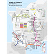 De Long’s Metro Wine Map of France by De Long features France’s major wine regions styled as a colorful subway map with station names. A unique wine gift and stylish guide for easy exploration of French wine regions.