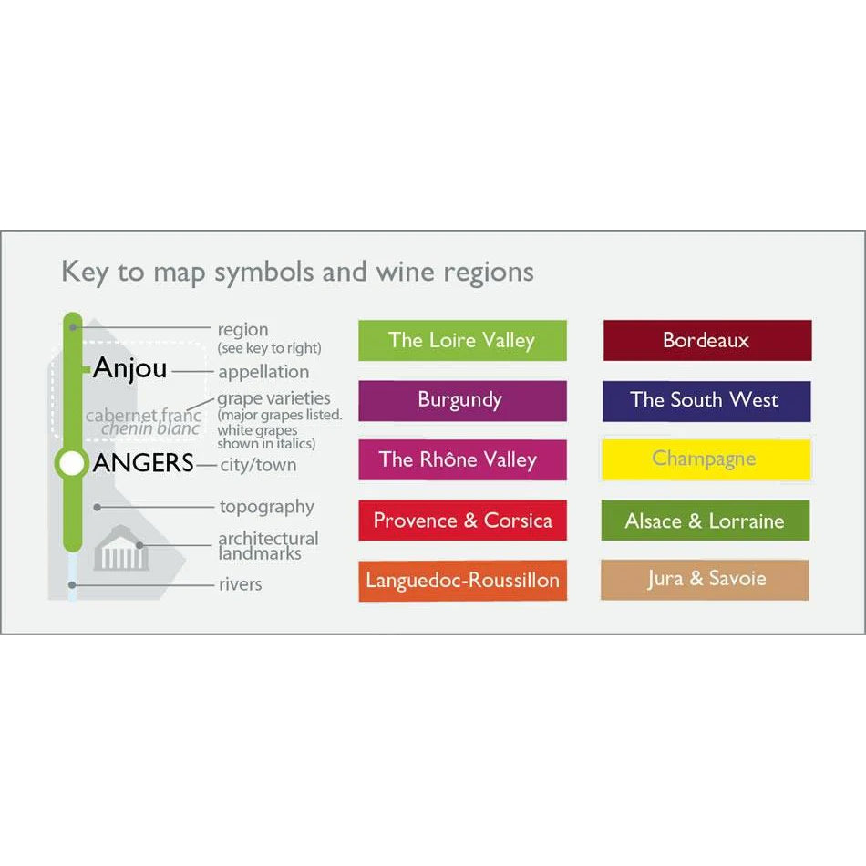 De Long’s Metro Wine Map of France - Wine Regions