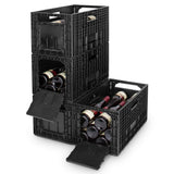 ISOCO Wine Box Wine Storage - 6 Boxes (72 Bottle Capacity - 12 Bottles per Box)