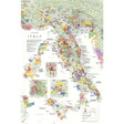 De Long’s Wine Map of Italy highlights colorful wine regions and distinct appellations, with insets for Sicily, Sardinia, northern areas, plus a side legend and key for easy reference. From De Long.