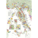 De Long’s Wine Map of Italy highlights colorful wine regions and distinct appellations, with insets for Sicily, Sardinia, northern areas, plus a side legend and key for easy reference. From De Long.