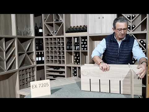 Malbec Self-Assembly Series - 30 Bottle Melamine Wine Rack Kit - Rustic Oak Effect