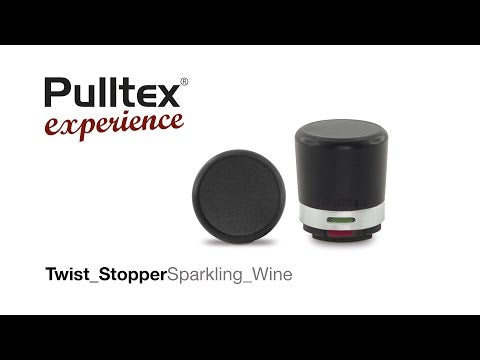 Pulltex Twist Champagne & Sparkling Wine Bottle Stopper - Black