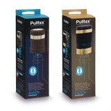 Two boxes of the Pulltex AntiOx Two Piece Wine & Sparkling Wine Preserver & Stopper Set—one with blue accents and the other with gold—both showcase the signature Pulltex design and feature product details in several languages. Perfect for wine lovers, these stoppers by Pulltex serve as reliable AntiOx preservers, helping to keep your favorite bottles of still or sparkling wine fresher for longer.