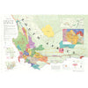 De Long’s Wine Map of South Africa – Wine Regions is a color-coded map by district and ward, featuring Stellenbosch, the Coastal Region, and Olifants River, with insets on grape varieties plus a key for symbols and geography.