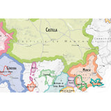 De Long’s Wine Map of Spain & Portugal IGPs highlights southern Spanish regions like Córdoba, Murcia, and Castilla-La Mancha, labeling cities, IGP wine regions, natural parks, and mountain ranges including Sierra Nevada and Altiplano de Sierra Nevada.