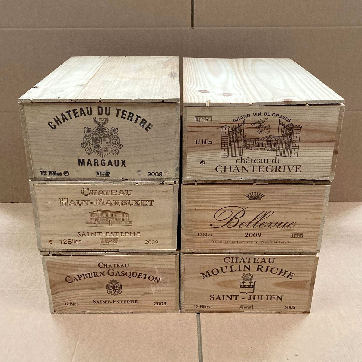 Genuine Wooden Wine Box/Crate - 12 Bottle Storage
