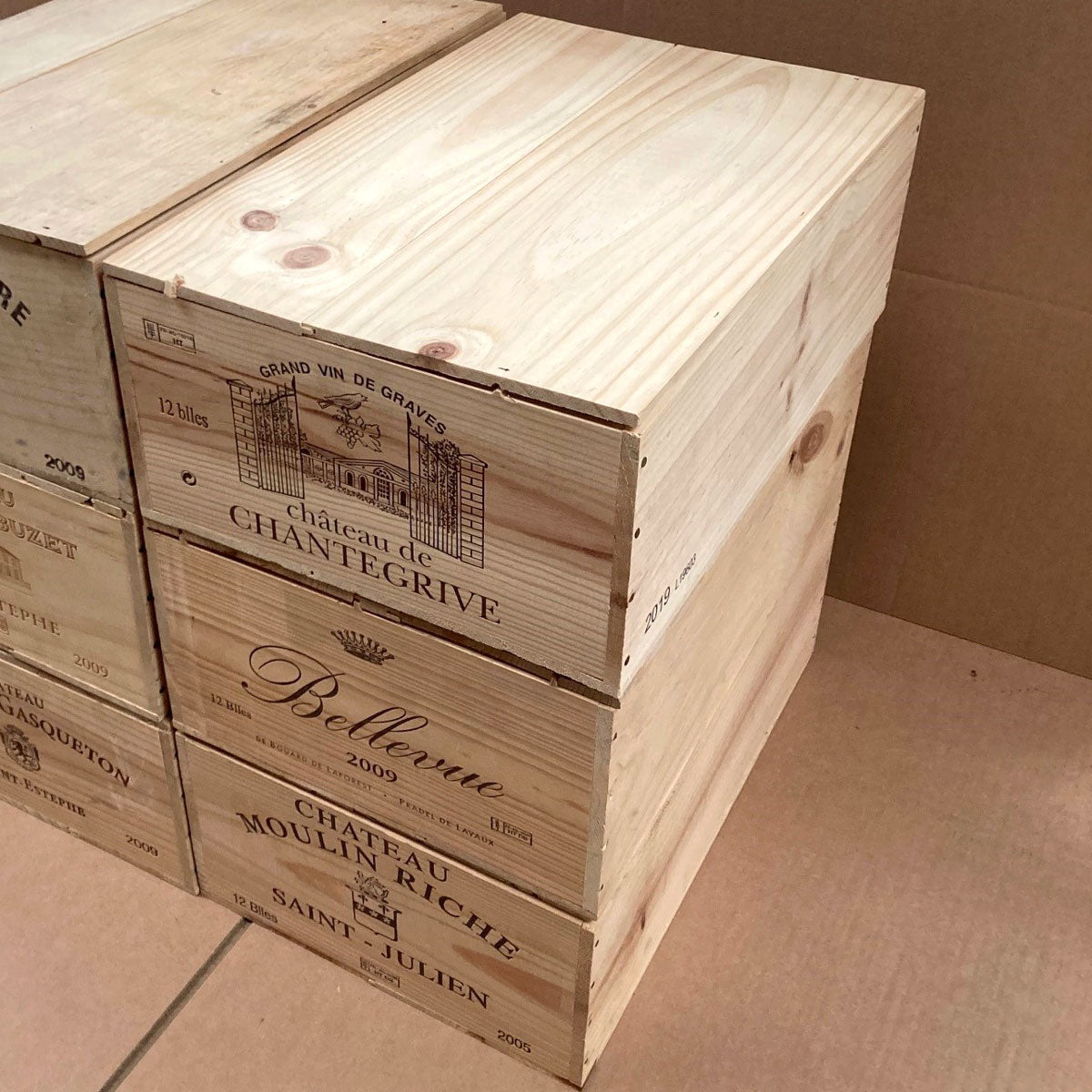 Genuine Wooden Wine Box/Crate - 12 Bottle Storage